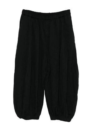 Black Comme Des Garçons pleat-detail trousers