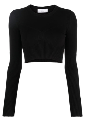 Marine Serre cropped knitted top - Black
