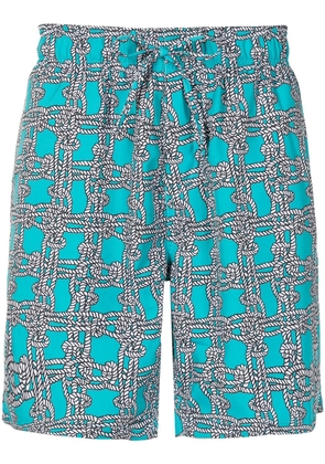 Amir Slama knot-print swim shorts - Blue