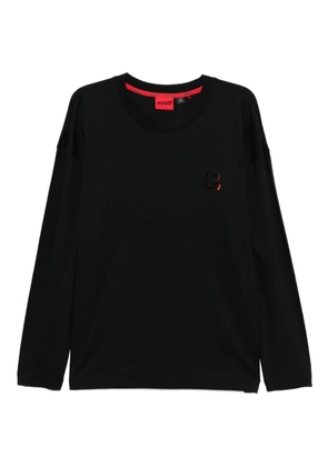 HUGO logo long-sleeve T-shirt - Black