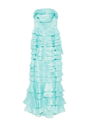 Saiid Kobeisy layered organza dress - Blue