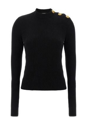 Balmain ribbed embellished sweater - Black