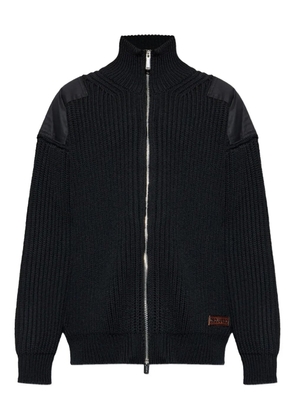 DSQUARED2 zip shoulder-panel cardigan - Black