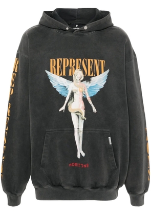 Represent Reborn graphic-print hoodie - Grey