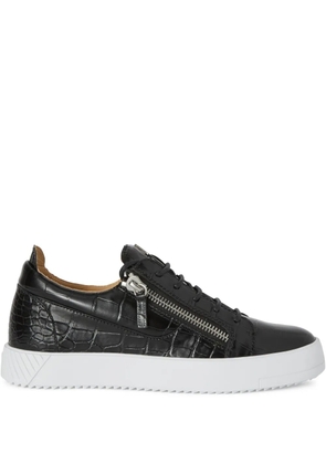 Giuseppe Zanotti Frankie double-zip low-top sneakers - Black