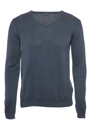 Prada Pre-Owned V-neck cotton sweater - Blue