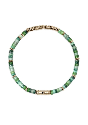 John Hardy 14K yellow gold Heishi multi-stone beaded bracelet - Green
