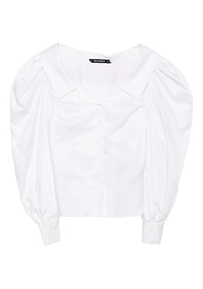 Karl Lagerfeld off-shoulder poplin shirt - White