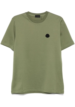 Moncler vertical-logo cotton T-shirt - Green