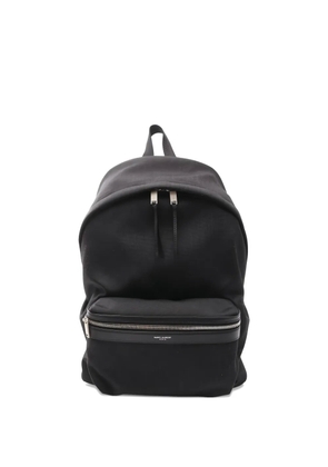Saint Laurent Pre-Owned 20s leather-trimmed backpack - Black