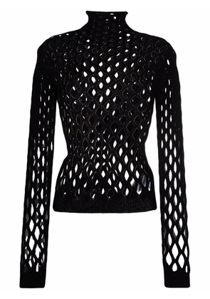 Valentino Garavani net knitted top - Black