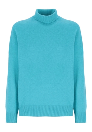 Laneus turtleneck ribbed-knit sweater - Blue