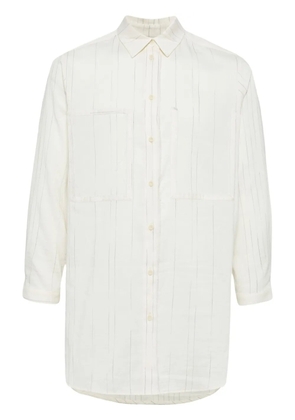 Toogood stripe-print cotton-linen shirt - Neutrals