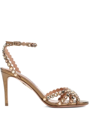 Aquazzura 85mm Tequila embellished sandals - Brown