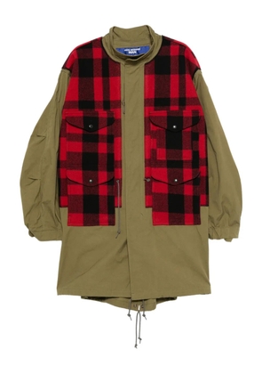 Junya Watanabe MAN check-pattern coat - Green