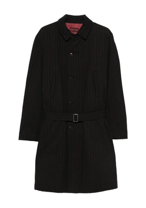 Romeo Gigli Pre-Owned 1990s striped-pattern belted coat - Black