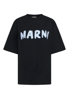 Marni logo-print round-neck T-shirt - Black