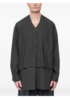 The Viridi-Anne button-up chest-pocket shirt - Black