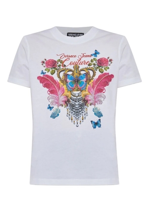 Versace Jeans Couture butterfly crown-print T-shirt - White
