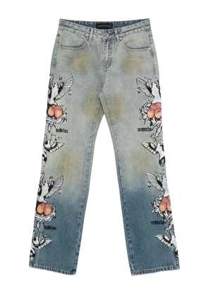 Who Decides War Dove embroidered-detail jeans - Blue