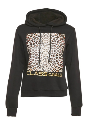 Cavalli Class leopard-print hoodie - Black