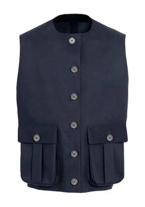 Barrie button-fastening pocket rain jacket - Blue