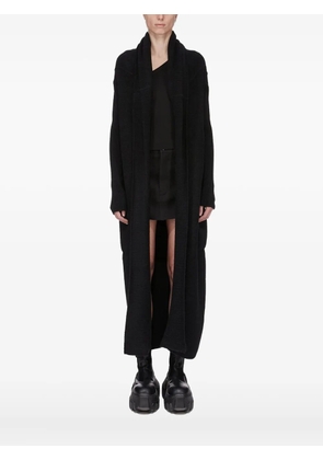 Rick Owens ribbed-knit long cardigan - Black