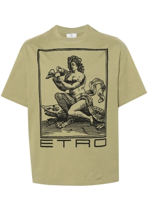 ETRO graphic-print cotton T-shirt - Green