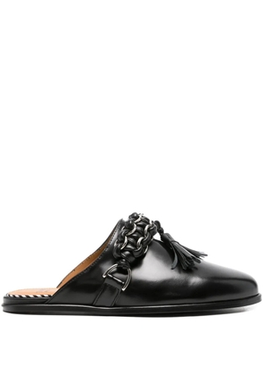 Toga Pulla chain-tassel mules - Black