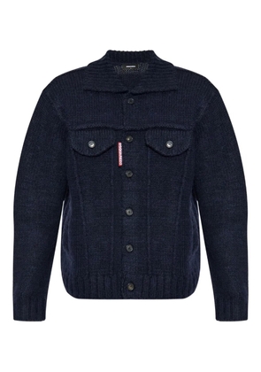 DSQUARED2 logo-detail cardigan - Blue