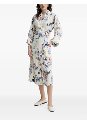 MUNTHE floral-print wrap dress - White