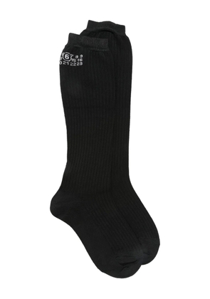MM6 Maison Margiela logo socks - Black