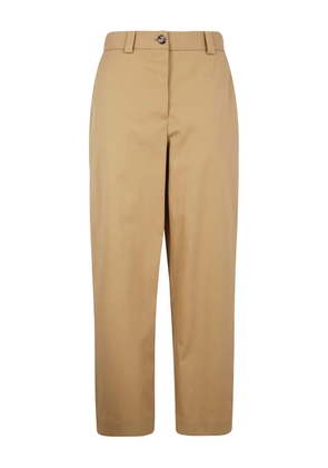 KHAITE cotton straight-leg trousers - Neutrals