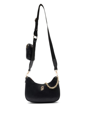 LIU JO small chain-detail crescent shoulder bag - Black