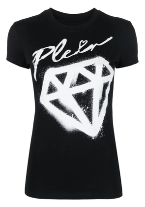 Philipp Plein graffiti logo-print T-shirt - Black