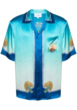 Casablanca Coquillage Coloré silk shirt - Blue