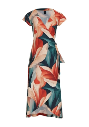 Lygia & Nanny Falcão floral-print midi dress - Blue