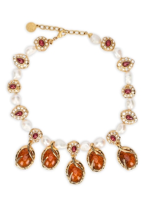 Roberto Cavalli topaz-effect necklace - Gold