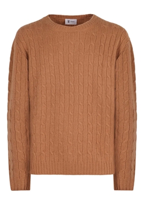 THE (Alphabet) cable-knit sweater - Brown