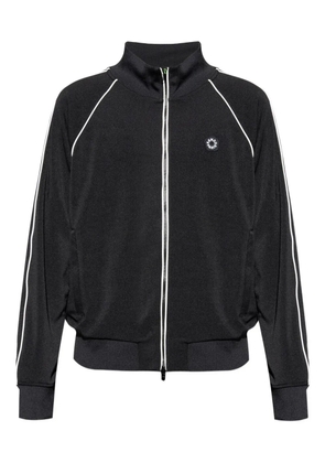 Kenzo panelled zip-up track jacket - Black
