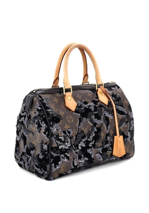Louis Vuitton Pre-Owned Speedy Handbag Fleur De Jais Monogram Canvas 30 satchel - Brown