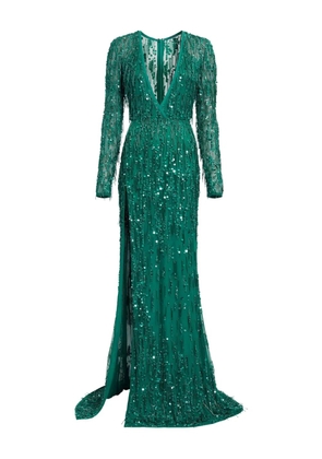 Elie Saab bead-embellished maxi dress - Green