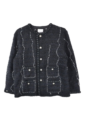 Readymade button-embellished tweed jacket - Black