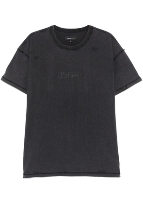 Purple Brand logo-print T-shirt - Grey