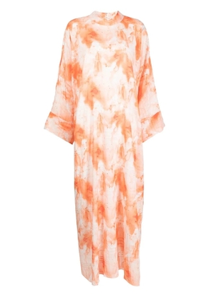 Bambah Gardenia printed kaftan-style dress - Orange