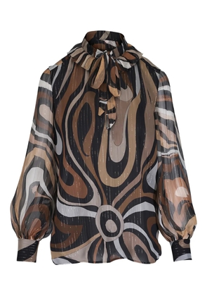 PUCCI Marmo-print blouse - Brown