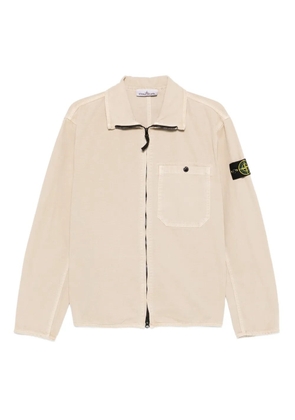 Stone Island patch-pocket zip overshirt - Neutrals