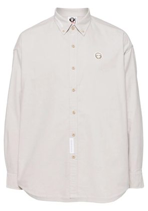 AAPE BY *A BATHING APE® logo-patched shirt - Neutrals