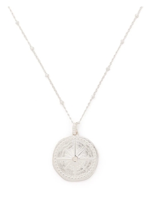DOWER AND HALL engraved compass necklace - Silver