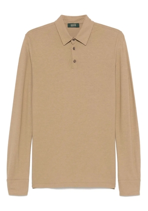 Zanone cotton polo shirt - Brown